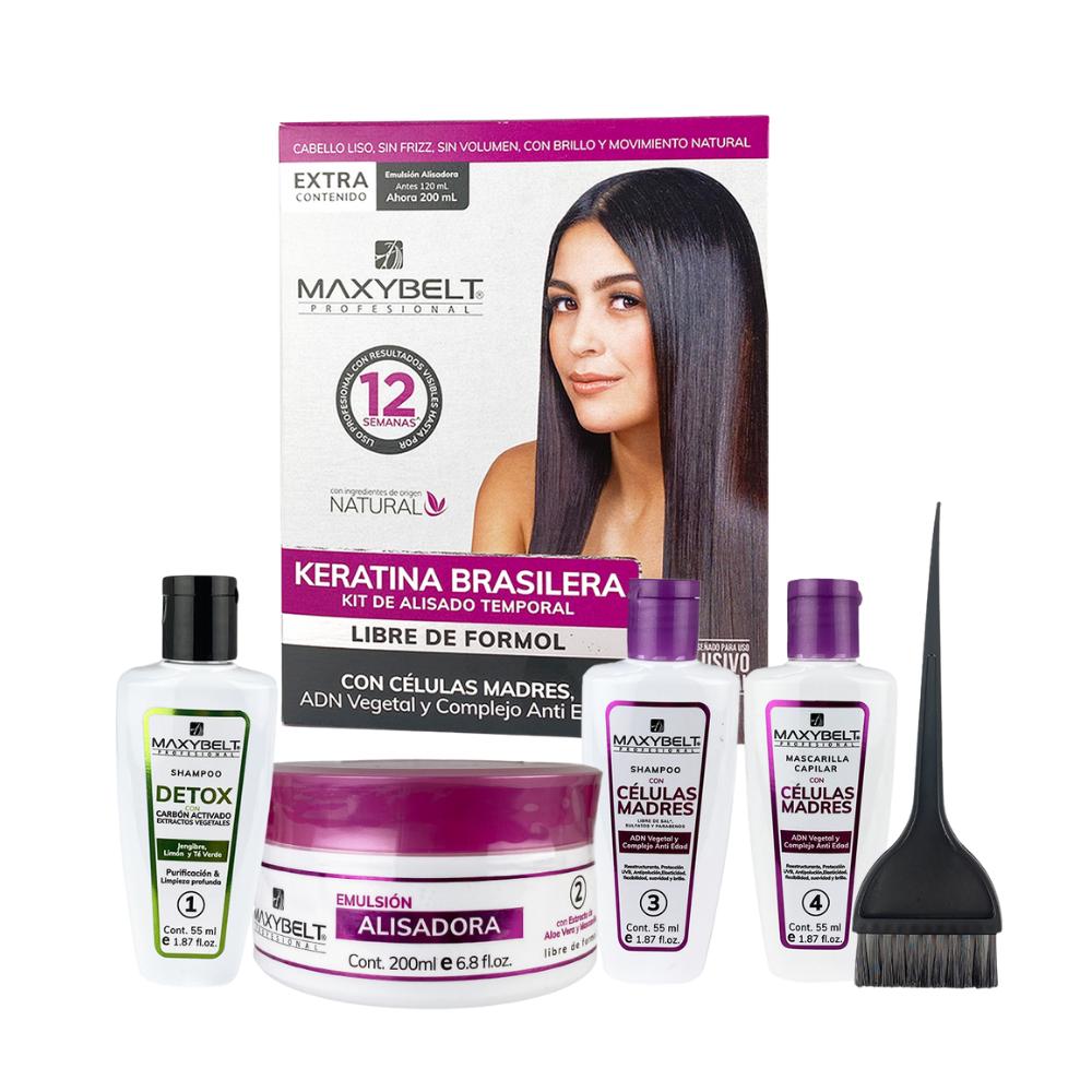 Keratina brasilera kit 4 pasos