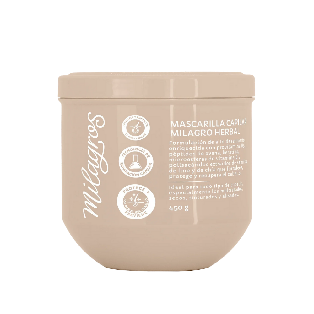 Mascarilla capilar milagros herbal 450g