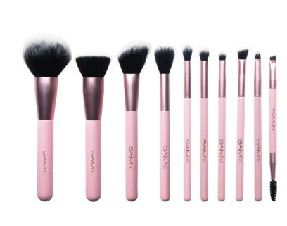 Set De Brochas X 10 Und Pink Glam Collection Samy