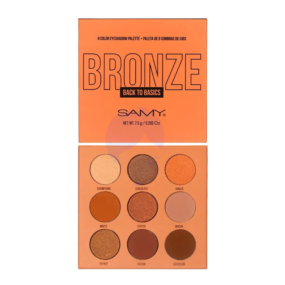 Paleta x 9 Sombras De Ojos Samy #8. Bronze (7.5g)
