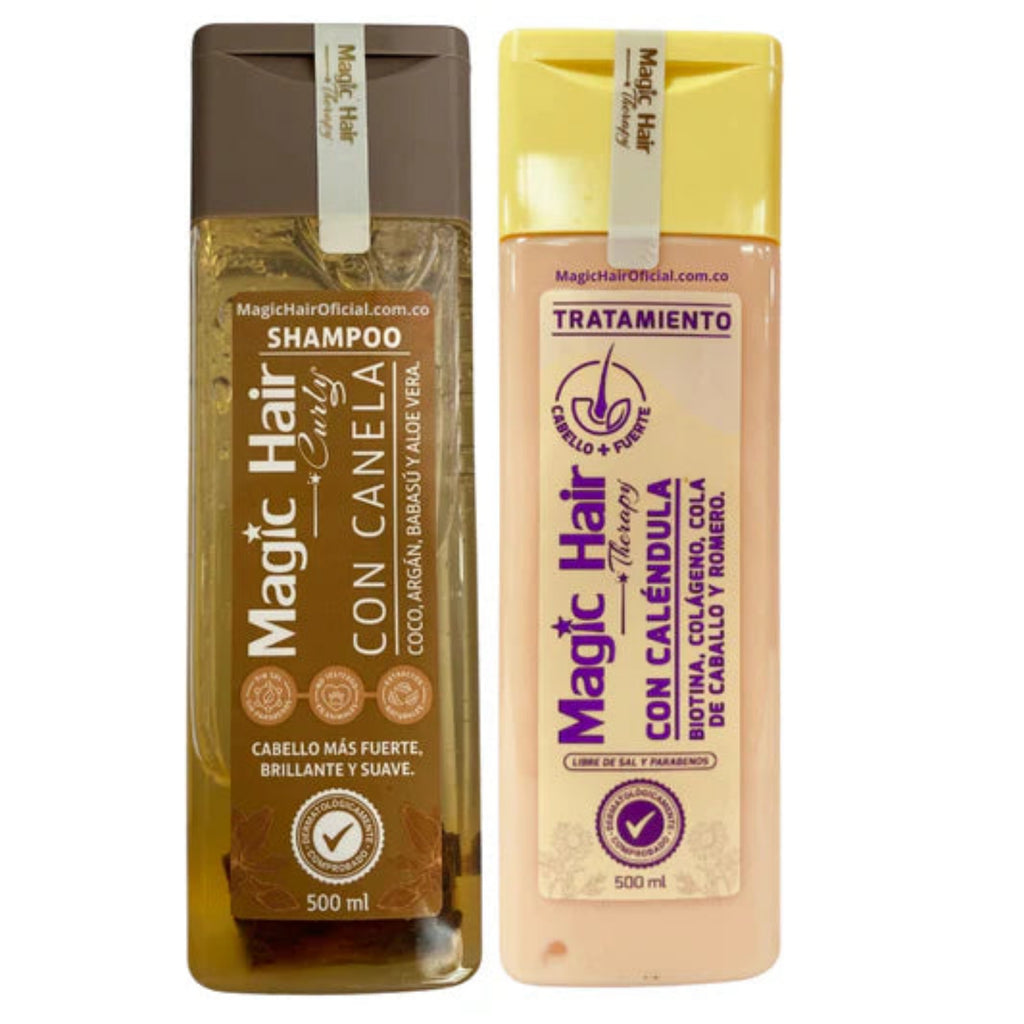 Shampoo Y Acondicionador Para Cabello Ondulado De Canela Magic Hair